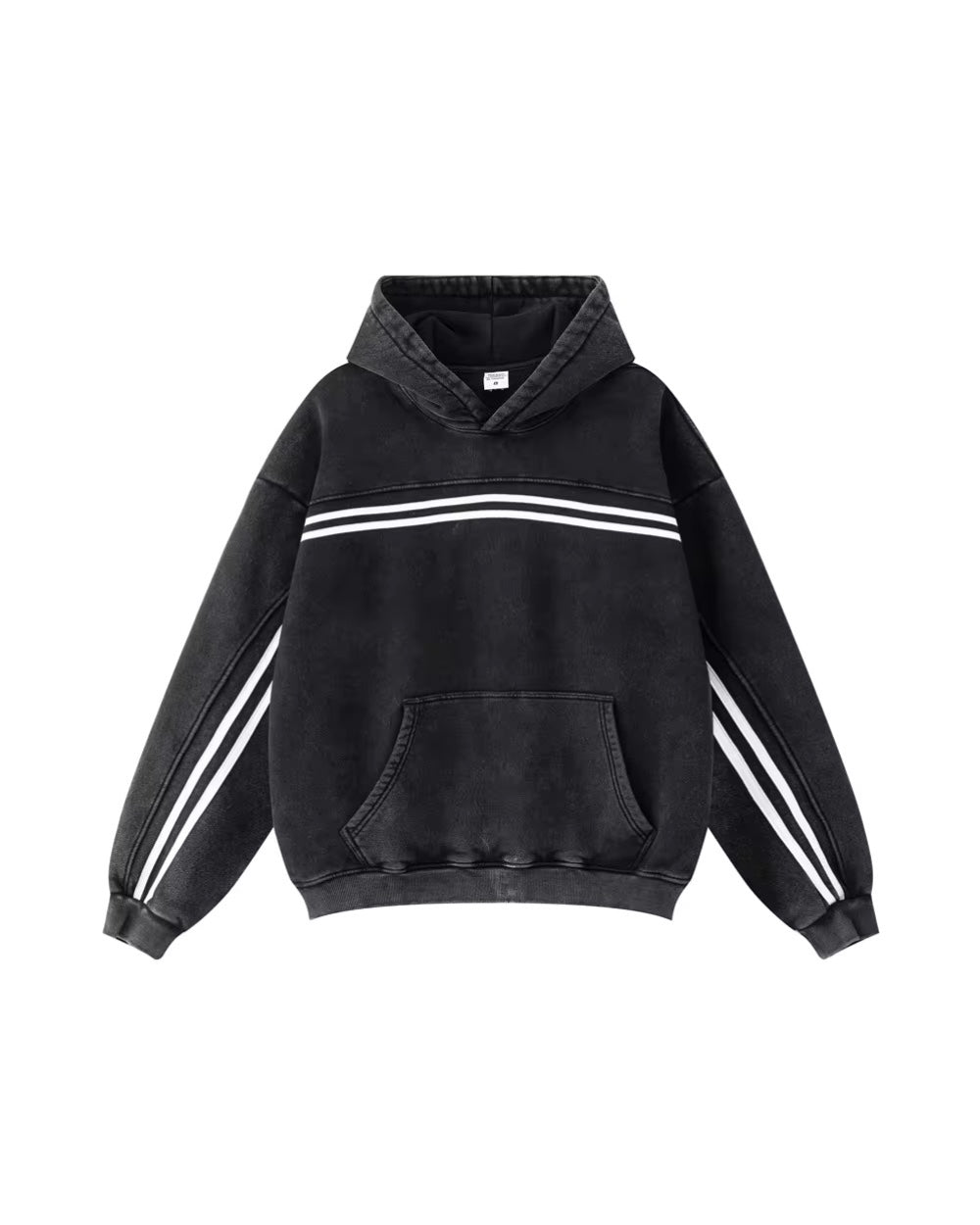 STRIPPED PULLOVER HOODIE